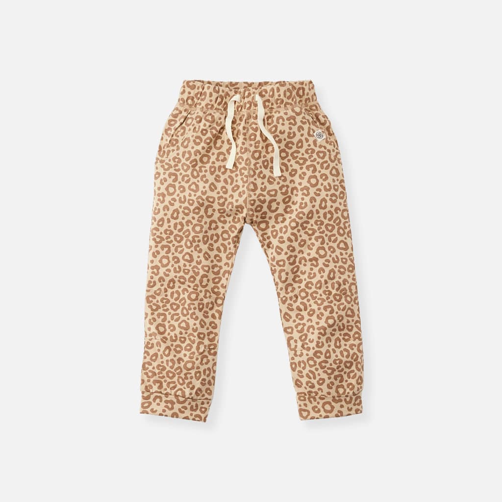 Jogger pants in Leopard Brown - UPF 50+
