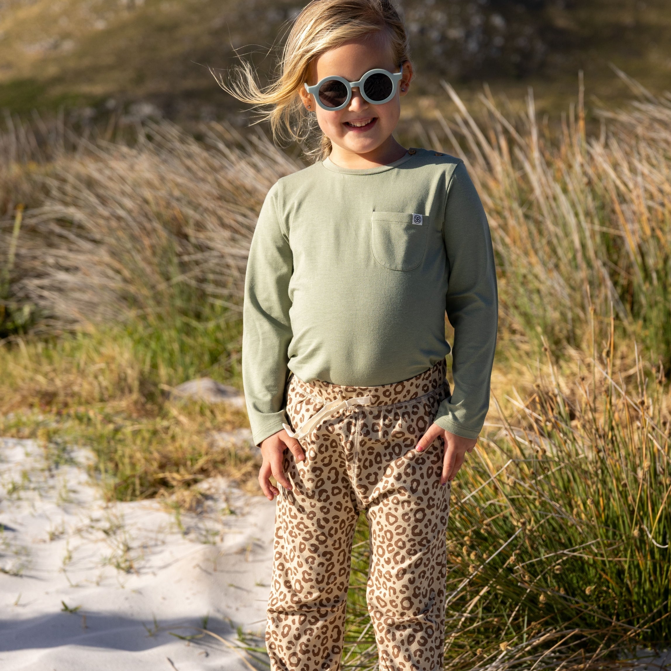 Jogger pants in Leopard Brown - UPF 50+