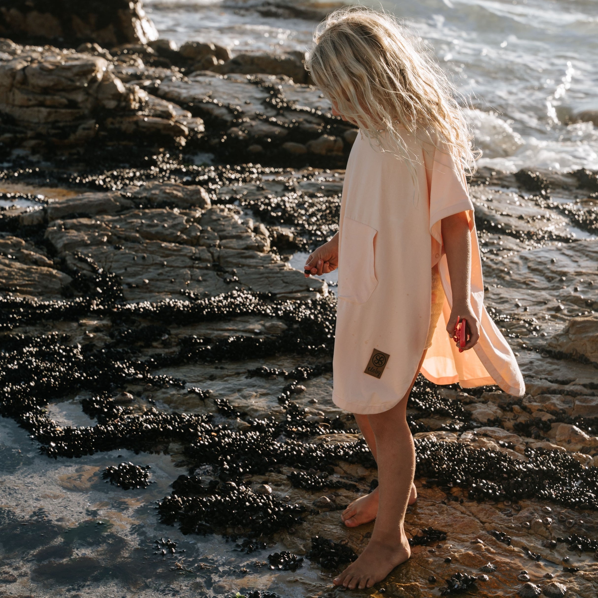 UV Poncho in Peachy Summer - UPF 50+